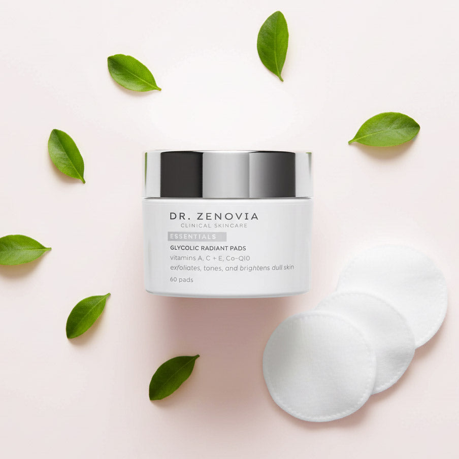 Dr. Zenovia Glycolic Radiant Pads — exfoliate, tone, and brighten