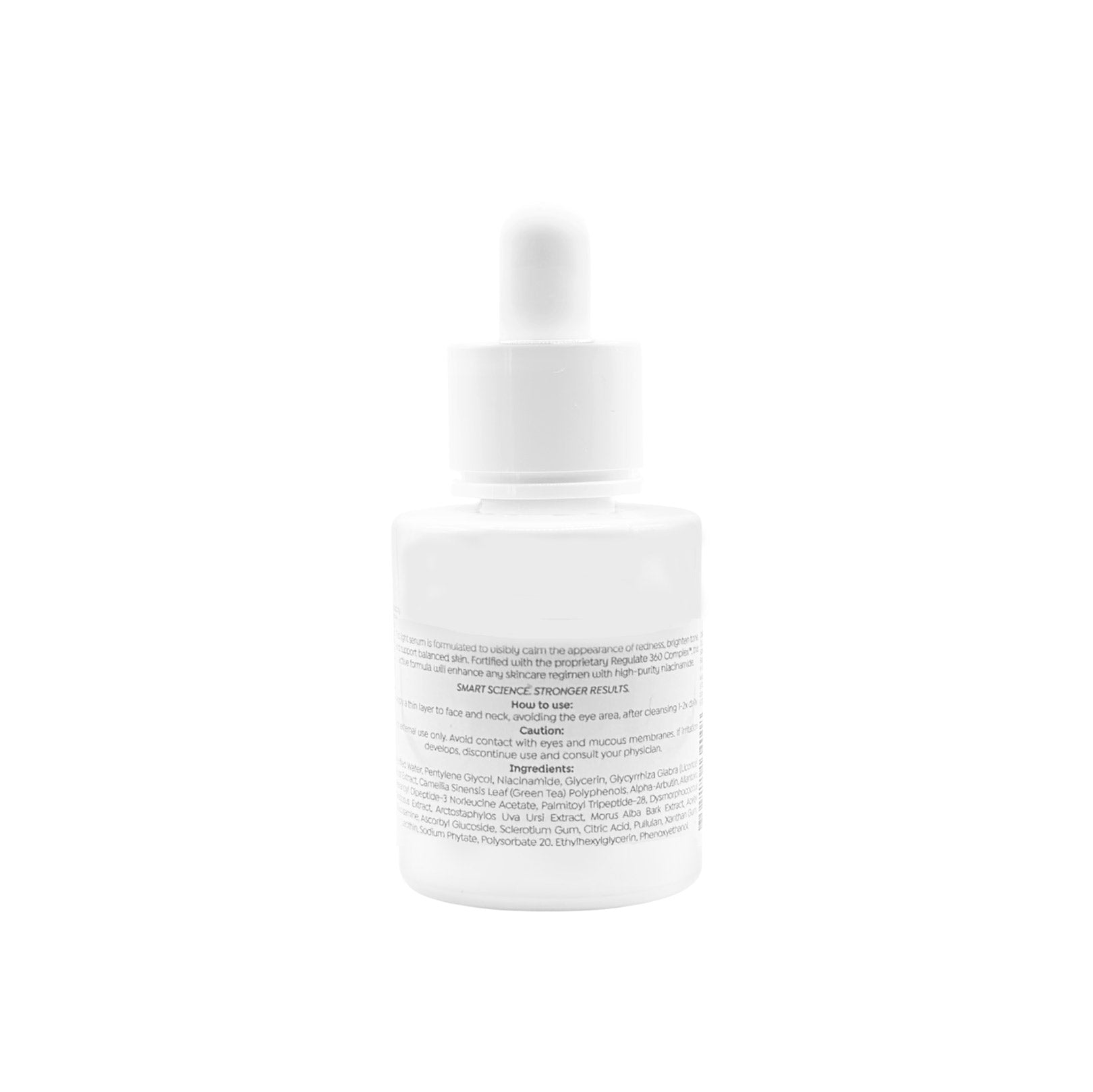 Dr. Zenovia niacinamide serum back of bottle on a white background