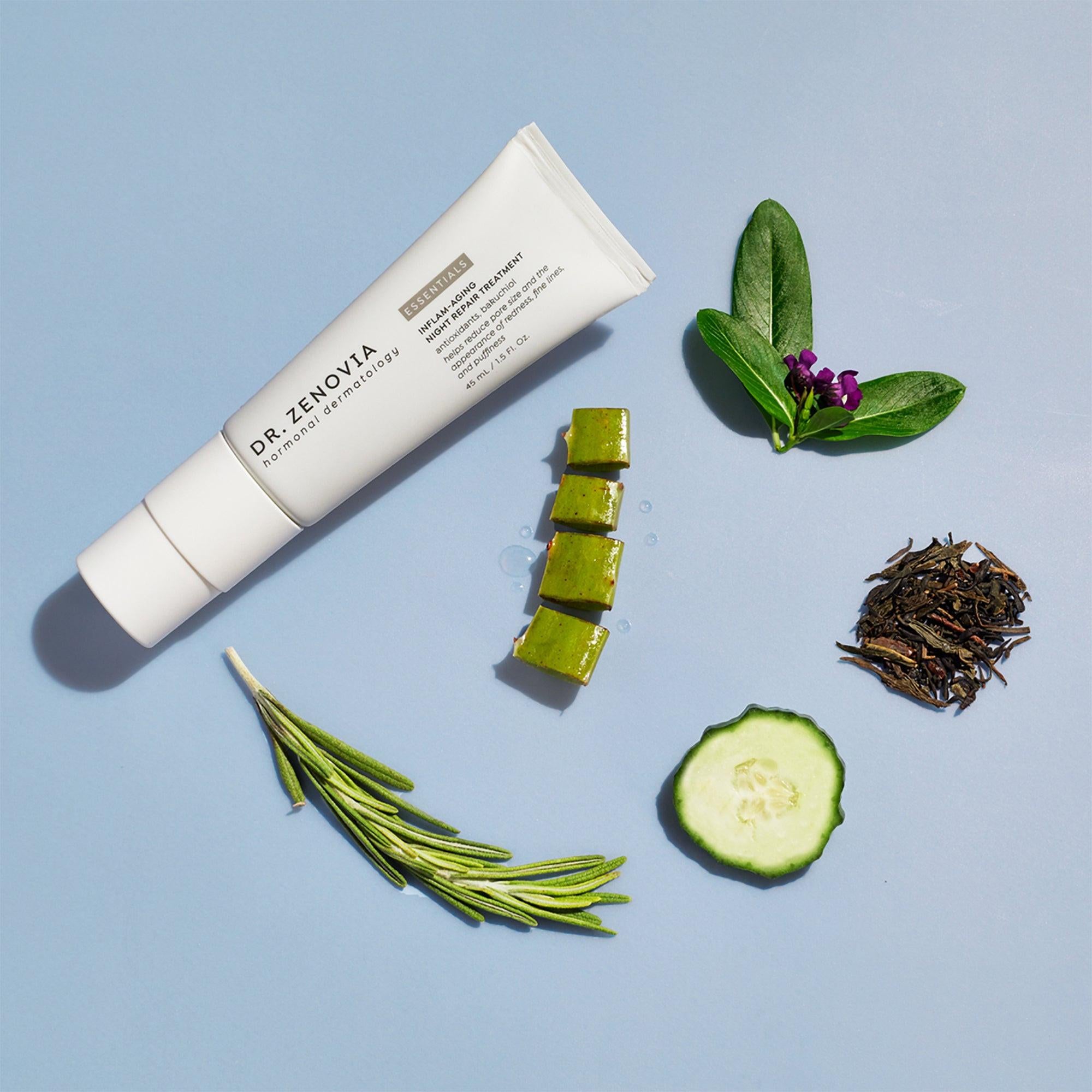 Retinol-free Dr. Zenovia Inflam-aging Night Repair Treatment for rosacea-prone skin