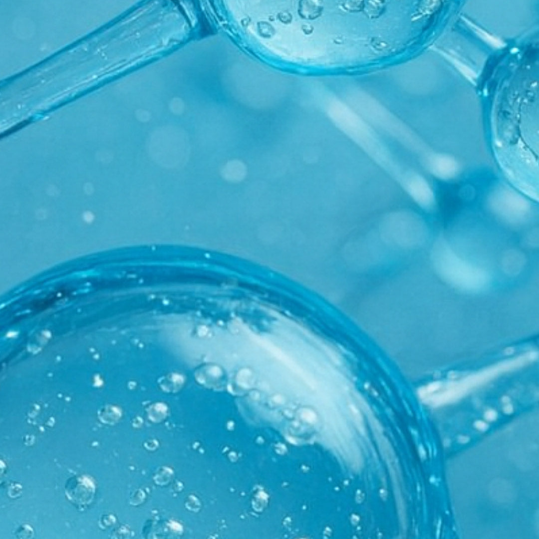 Blue molecule photo