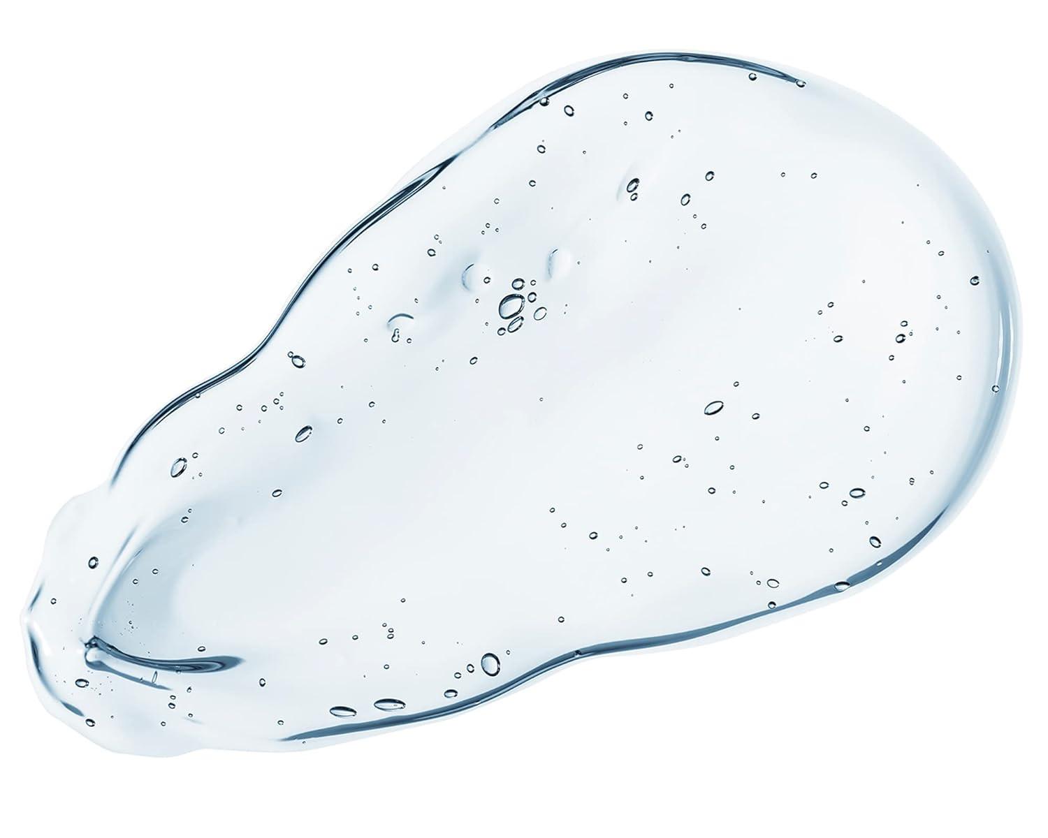 Clear gel or cream with bubbles on a white background