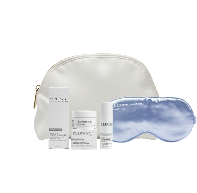 Dr. Zenovia Mini Spring Essentials Kit with travel-size skincare products