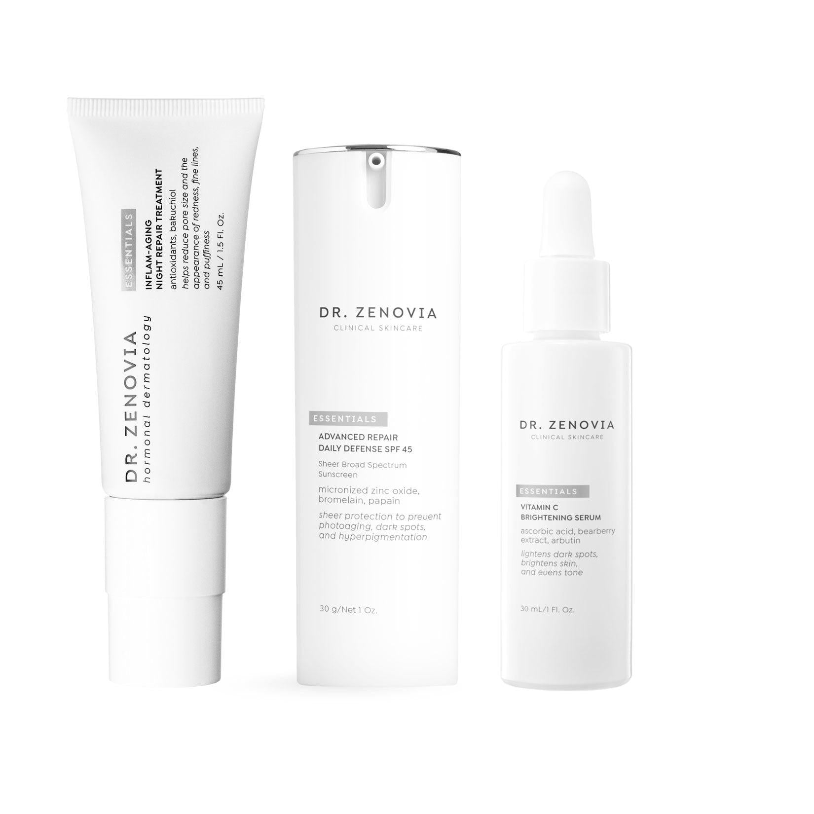 Dr. Zenovia Anti-Aging Powerhouse Trio set of three skincare products