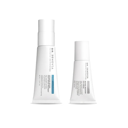 Dr. Zenovia Retinol Face + Eye Duo anti-aging retinol bundle - Advanced Retinol Night Repair Treatment and Retinol Recovery Eye Cream on a white background