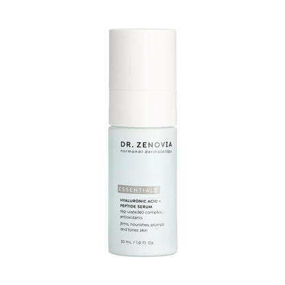 Dr. Zenovia Hyaluronic Acid + Peptide Serum bottle for skin hydration and firming