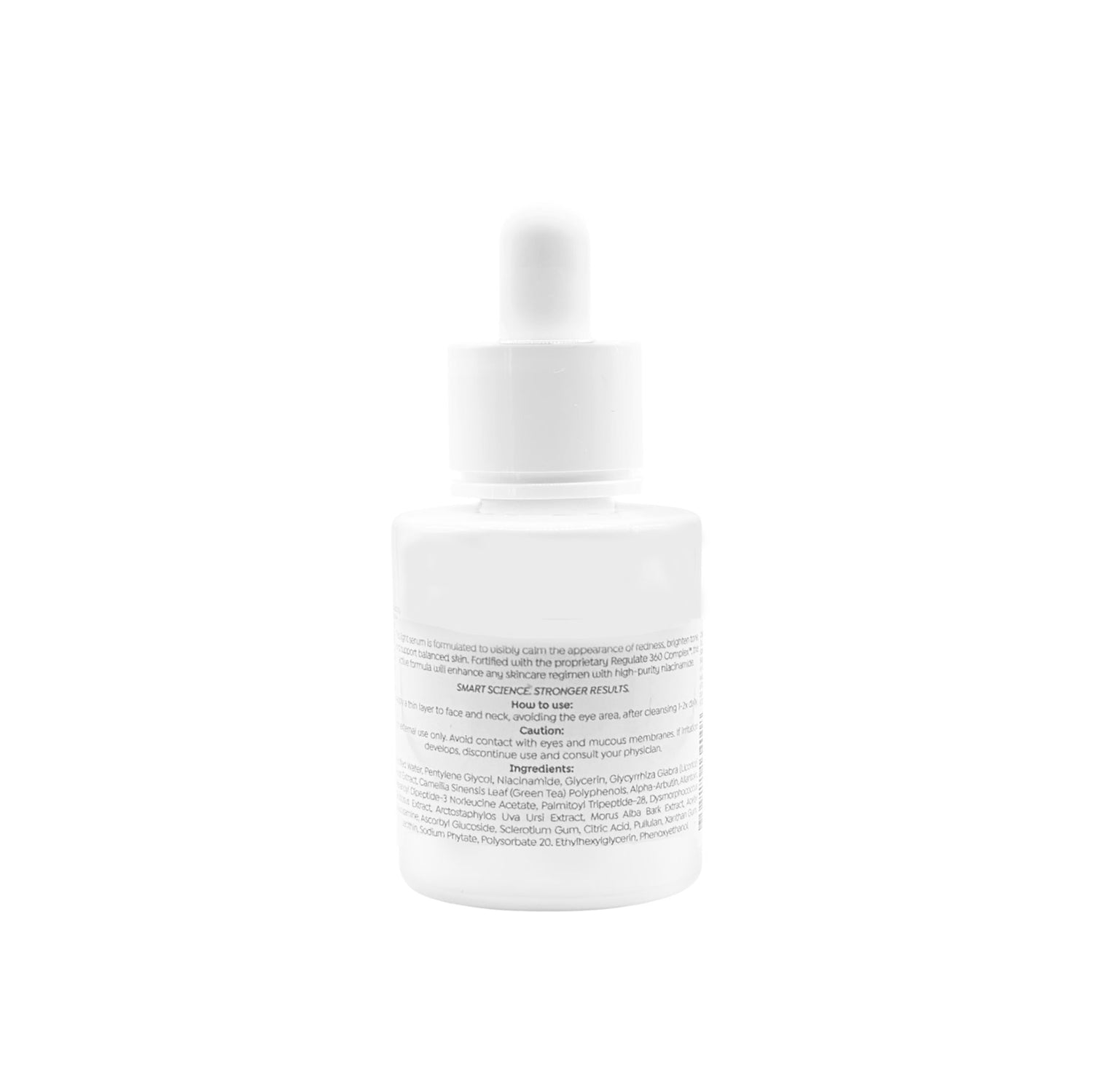 Dr. Zenovia niacinamide serum back of bottle on a white background