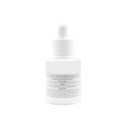 Dr. Zenovia niacinamide serum back of bottle on a white background