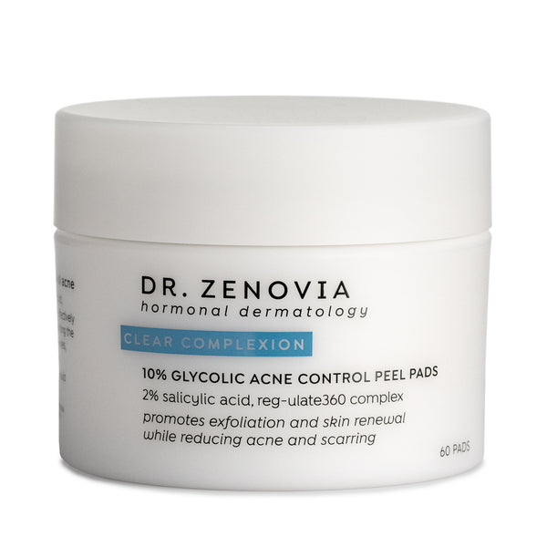 Image of Dr. Zenovia 10% Glycolic Acne Control Peel Pads | Clear Complexion | Hormonal Dermatology