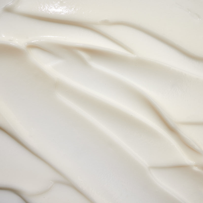 Close-up of creamy white texture of Dr. Zenovia Aloe Vera Moisturizer