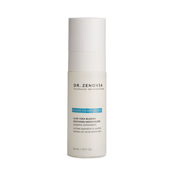 Dr. Zenovia Clear Complexion Aloe Vera Blemish Soothing Moisturizer bottle, front view